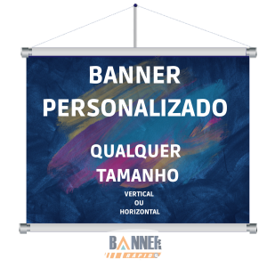 Banner Personalizado  Inserir Tamanho 4x0  Bastão, Cordão e Ponteira 