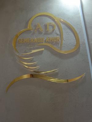 Letreiro de Parede 60X60 ACRÍLICO 60X60 1X0 ESPELHADO PERSONALIZADO 