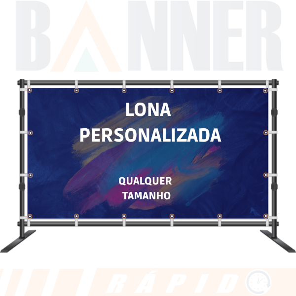 Lona Personalizada Inserir Tamanho 4x0 Com ilhós - Banner Rápido